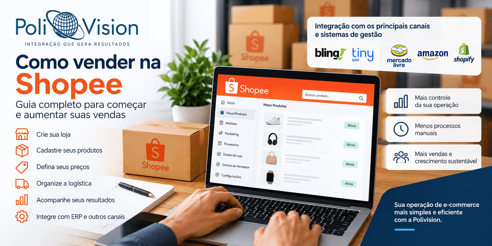como vender na shopee
