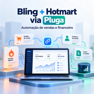 Integração entre Bling e Hotmart pela Pluga para automatizar vendas e financeiro