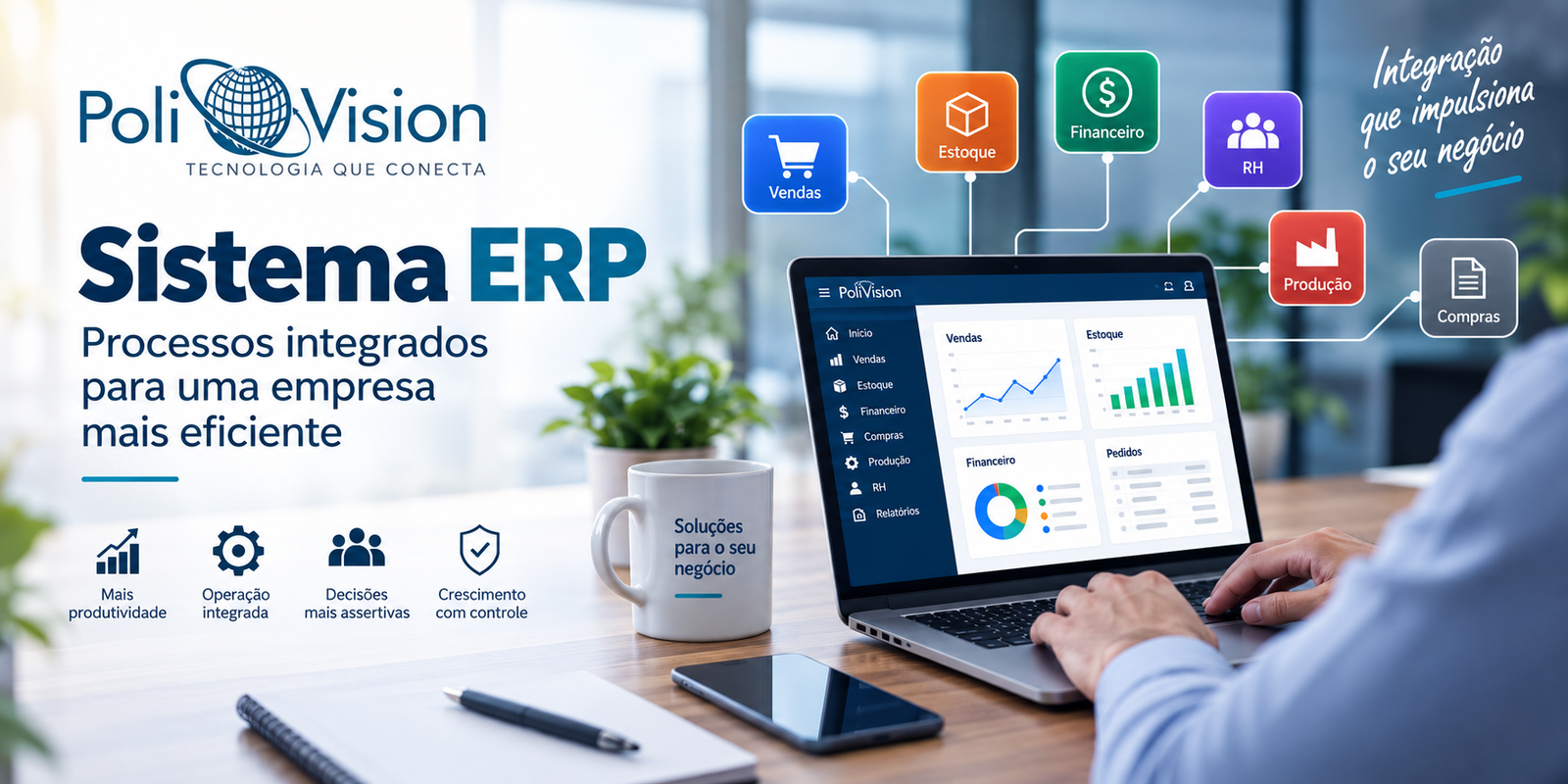sistema erp processos integrados
