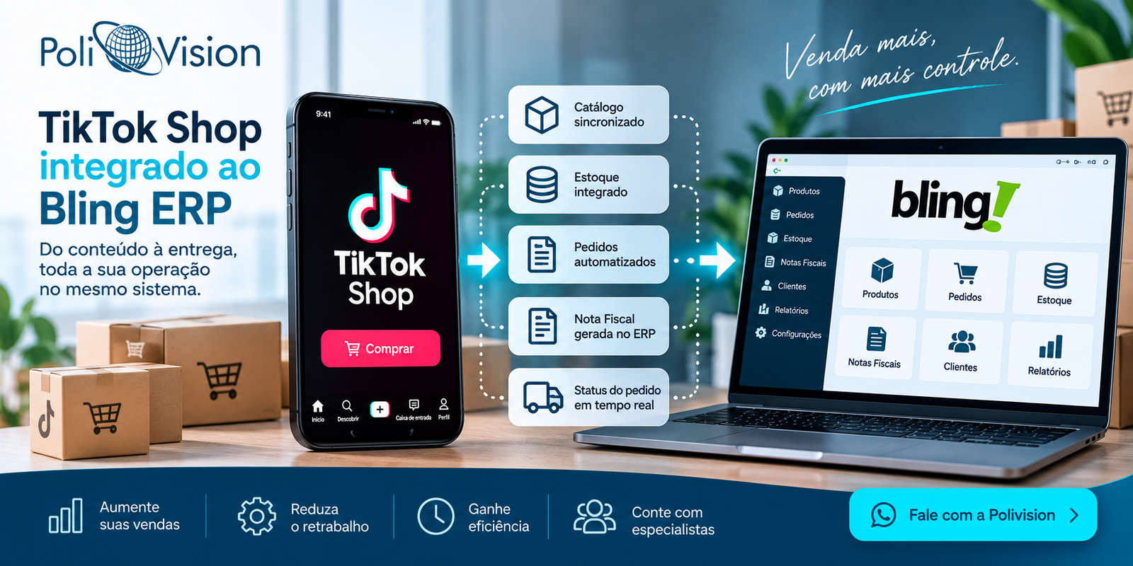 tiktok shop integrado ao bling erp